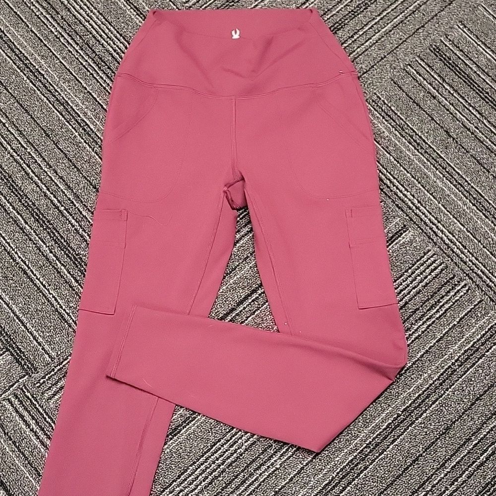Spyder Women’s Burgandy Cargo-Style High-Waist Leggings Size Small